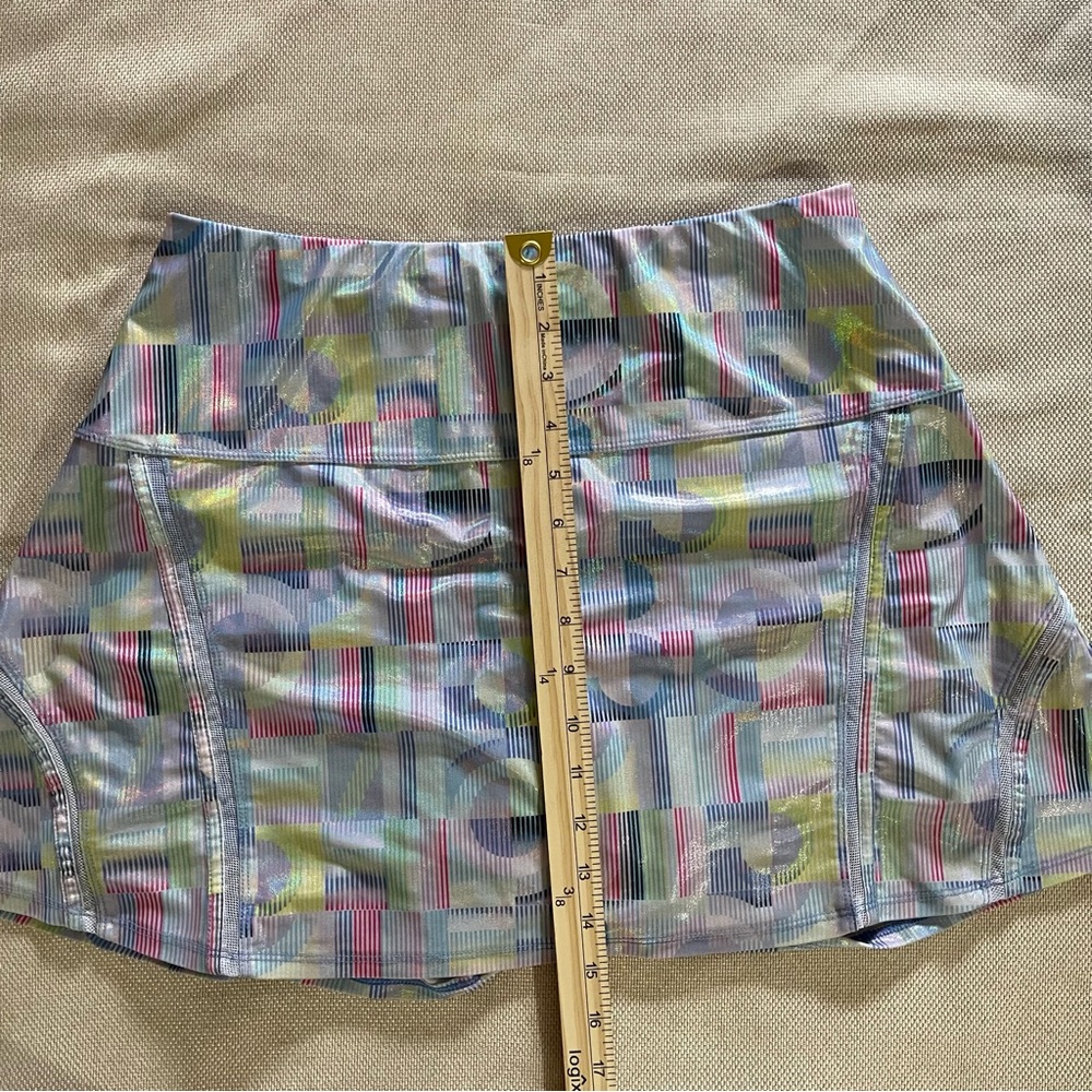 Lucky in Love Geometric Foil Print Athletic Skirt Sz M Tennis Golf Activewear - Picture 8 of 8